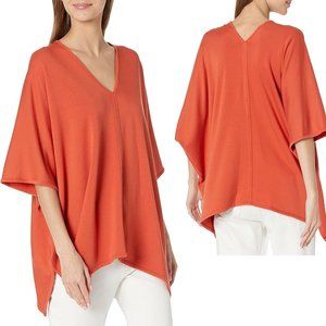 NWT New $170 Natori Cocoon Poncho Orange Top Size M